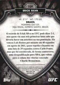 2012 Topps UFC Bloodlines - Black #109 Erick Silva Back