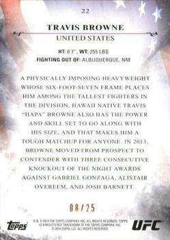 2014 Topps UFC Bloodlines - Black #22 Travis Browne Back