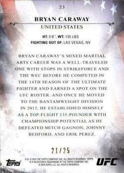 2014 Topps UFC Bloodlines - Black #23 Bryan Caraway Back