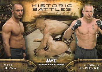 2014 Topps UFC Bloodlines - Historic Battles #HB-6 Georges St-Pierre / Matt Serra Front