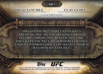 2014 Topps UFC Bloodlines - Historic Battles #HB-7 Clay Guida / Diego Sanchez Back