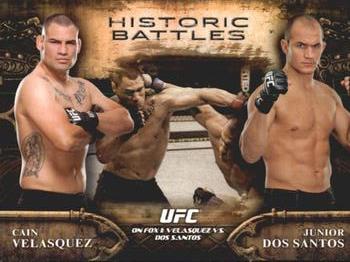 2014 Topps UFC Bloodlines - Historic Battles #HB-13 Cain Velasquez / Junior Dos Santos Front