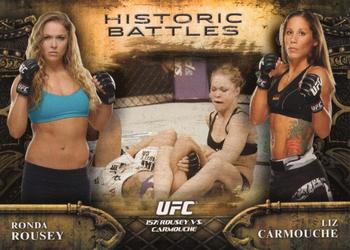 2014 Topps UFC Bloodlines - Historic Battles #HB-16 Liz Carmouche / Ronda Rousey Front