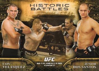 2014 Topps UFC Bloodlines - Historic Battles #HB-21 Junior Dos Santos / Cain Velasquez Front