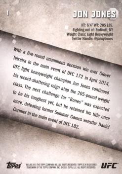 2015 Topps UFC Knockout #1 Jon Jones Back