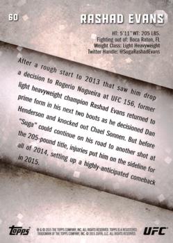 2015 Topps UFC Knockout #60 Rashad Evans Back