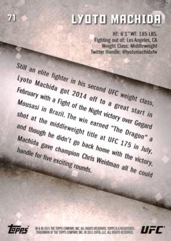 2015 Topps UFC Knockout #71 Lyoto Machida Back