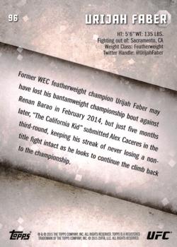 2015 Topps UFC Knockout #96 Urijah Faber Back