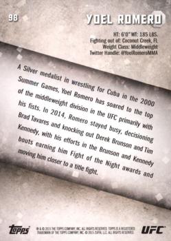 2015 Topps UFC Knockout #98 Yoel Romero Back