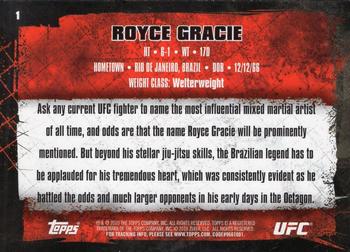 2010 Topps UFC - Gold #1 Royce Gracie Back