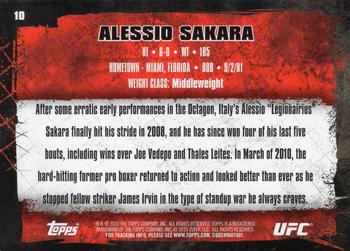 2010 Topps UFC - Gold #10 Alessio Sakara Back