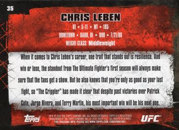 2010 Topps UFC - Gold #35 Chris Leben Back