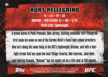 2010 Topps UFC - Gold #41 Kurt Pellegrino Back