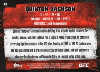 2010 Topps UFC - Gold #43 Quinton Jackson Back