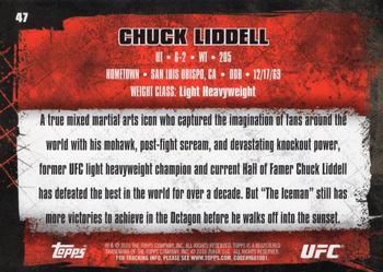 2010 Topps UFC - Gold #47 Chuck Liddell Back