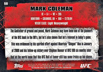 2010 Topps UFC - Gold #50 Mark Coleman Back