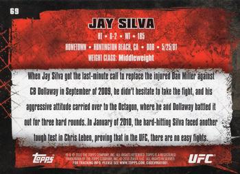 2010 Topps UFC - Gold #69 Jay Silva Back