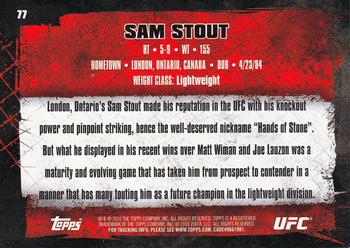 2010 Topps UFC - Gold #77 Sam Stout Back