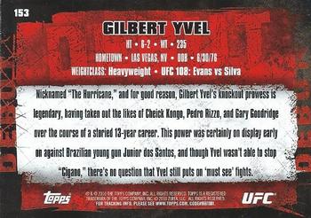 2010 Topps UFC - Gold #153 Gilbert Yvel Back
