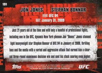 2010 Topps UFC - Gold #191 Jon Jones / Stephan Bonnar Back