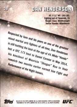 2015 Topps UFC Knockout - Silver #38 Dan Henderson Back