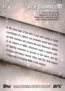 2015 Topps UFC Knockout - Silver #82 Ken Shamrock Back