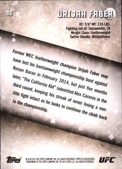 2015 Topps UFC Knockout - Silver #96 Urijah Faber Back