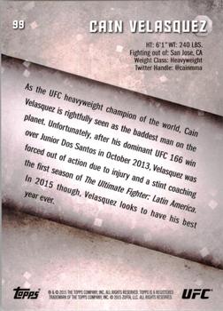 2015 Topps UFC Knockout - Silver #99 Cain Velasquez Back