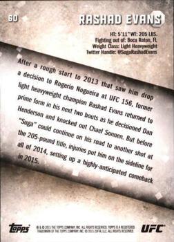 2015 Topps UFC Knockout - Red #60 Rashad Evans Back