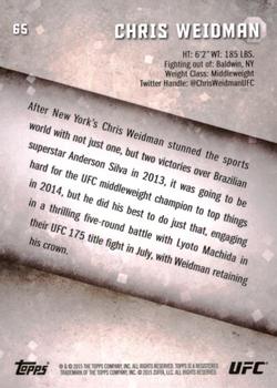 2015 Topps UFC Knockout - Red #65 Chris Weidman Back