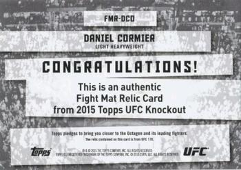 2015 Topps UFC Knockout - Fight Mat Relics #FMR-DCO Daniel Cormier Back