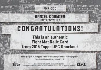 2015 Topps UFC Knockout - Fight Mat Relics Gold #FMR-DCO Daniel Cormier Back