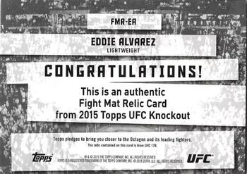 2015 Topps UFC Knockout - Fight Mat Relics Gold #FMR-EA Eddie Alvarez Back