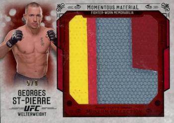 2015 Topps UFC Knockout - Momentous Material Jumbo Relics Ruby #MMJR-GS Georges St-Pierre Front