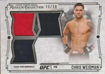 2015 Topps UFC Knockout - Museum Collection Significant Swatches Triple Relics #SSR-CW Chris Weidman Front