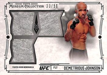 2015 Topps UFC Knockout - Museum Collection Significant Swatches Triple Relics #SSR-DJ Demetrious Johnson Front