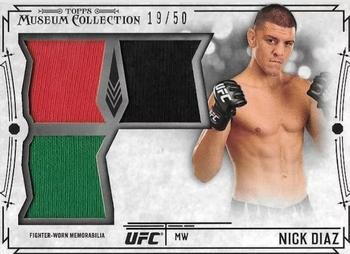 2015 Topps UFC Knockout - Museum Collection Significant Swatches Triple Relics #SSR-NID Nick Diaz Front