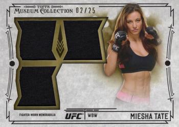 2015 Topps UFC Knockout - Museum Collection Significant Swatches Triple Relics Gold #SSR-MT Miesha Tate Front