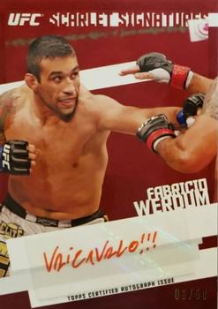 2015 Topps UFC Knockout - Scarlet Signatures #SSI-FW Fabricio Werdum Front