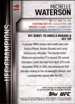 2015 Topps UFC Champions #16 Michelle Waterson Back