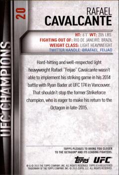 2015 Topps UFC Champions #20 Rafael Cavalcante Back