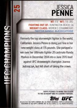 2015 Topps UFC Champions #25 Jessica Penne Back