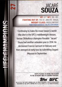 2015 Topps UFC Champions #27 Jacare Souza Back