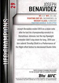 2015 Topps UFC Champions #29 Joseph Benavidez Back