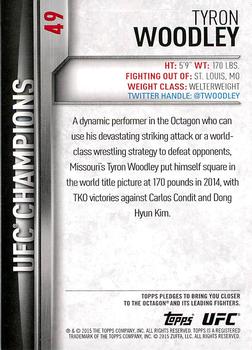 2015 Topps UFC Champions #49 Tyron Woodley Back