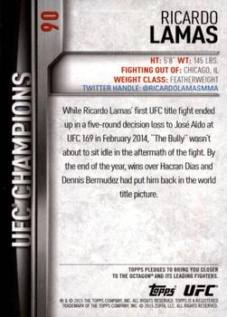 2015 Topps UFC Champions #90 Ricardo Lamas Back