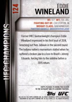 2015 Topps UFC Champions #124 Eddie Wineland Back