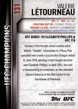 2015 Topps UFC Champions #131 Valerie Letourneau Back