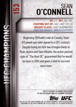 2015 Topps UFC Champions #153 Sean O'Connell Back