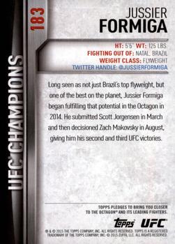 2015 Topps UFC Champions #183 Jussier Formiga Back
